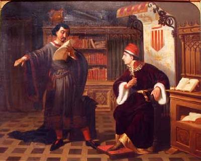 Agustin Riancho Y Gomez De Porras Ausias March and the Prince of Viana China oil painting art